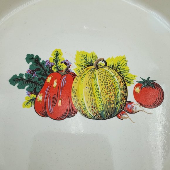McCoy Vegetable Patch Bowl White Bowl Vegetables Decal Pepper Tomato - Picture 3 of 9